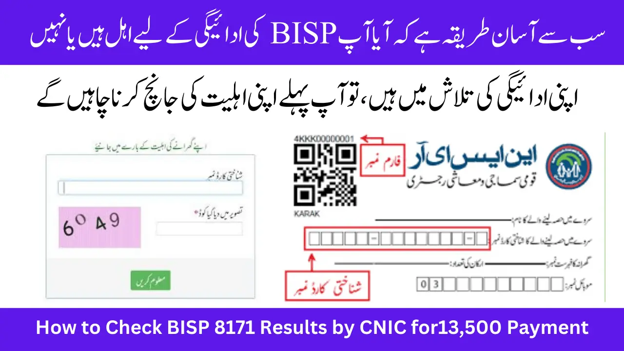 How to Check BISP 8171 Results by CNIC for13,500 Payment